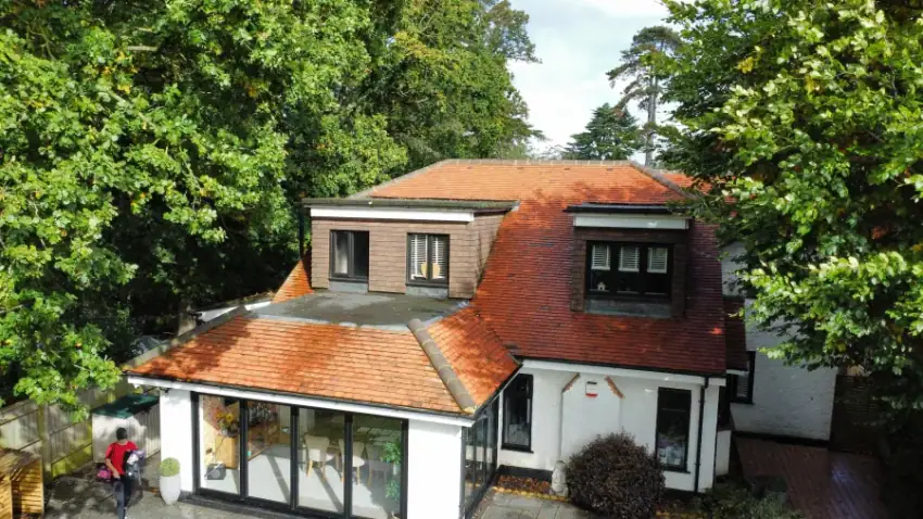 Restored tiled roof after moss removal, Gerrards Cross SL9